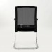Кресло Barneo K-818 черная ткань, черная сетка, на полозьях