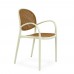 Кресло Barneo N-70 цвет белый с бежевой сеткой для кухни