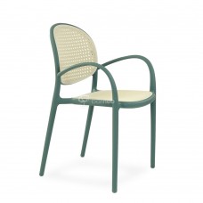 Кресло Barneo N-70 цвет бирюзовый с белой сеткой для кухни