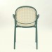 Кресло Barneo N-70 цвет бирюзовый с белой сеткой для кухни