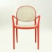 Кресло Barneo N-70 цвет коралловый с белой сеткой для кухни