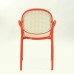 Кресло Barneo N-70 цвет коралловый с белой сеткой для кухни