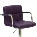 Барный стул Barneo N-69 Kruger Arm  Chrome  PU фиолетовая кожа  (10*10415)