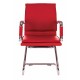 Кресло Бюрократ Ch-993-Low-V красный искусственная кожа низк.спин. полозья металл хром