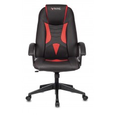 Кресло игровое Zombie Viking-8 черный/красный искусственная кожа крестовина пластик