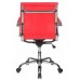 Кресло руководителя Бюрократ Ch-993-Low красный искусственная кожа низк.спин. крестовина металл хром