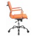 Кресло руководителя Бюрократ CH-993-Low оранжевый искусственная кожа низк.спин. крестовина металл хром