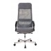 Кресло руководителя Бюрократ T-995HOME темно-серый TW-04 10-128 сетка/ткань с подголов. крестовина металл серебристый