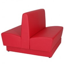 Красный диван Тандем 120*140*97 см для кафе столовых ресторанов