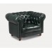 Кресло для клуба Честер 125x85x85 см цвет черный