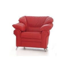 Кресло из экокожи Нега 100*90*90 см красное