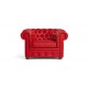 Кресло в холл Честер 125x85x85 см цвет красный