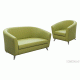 Набор офисный диван и кресло Арт в оливковом цвете (диван и кресло)
