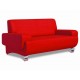Офисный диван Амадеус трёхместный 210x90x90 см красное
