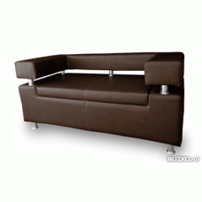Офисный диван Босс трехместный 210x75x70 см шоколадный