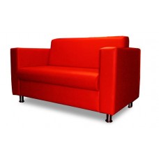 Офисный диван Челси 150x75x85 см двухместный красный