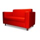 Офисный диван Челси 150x75x85 см двухместный красный
