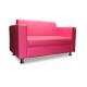 Офисный диван Челси 150x75x85 см двухместный розовый