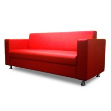 Офисный диван Челси 200x75x85 см трехместный красный