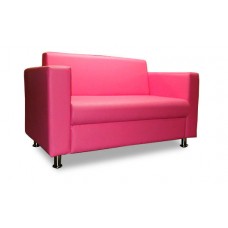 Офисный диван Челси 200x75x85 см трехместный розовый