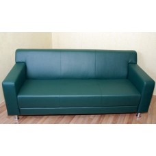 Офисный диван Клерк-3 трёхместный 200x75x90 см зеленый