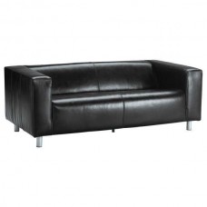 Офисный диван Клипан двухместный 150*88*70 см черный