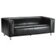 Офисный диван Клипан двухместный 150x88x70 см черный