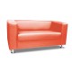 Офисный диван Лидер двухместный 140x75x70 см оранжевый