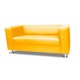 Офисный диван Лидер двухместный 140*75*70 см желтый