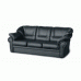 Офисный диван Нега из экокожи трехместный 200x90x90 см черный