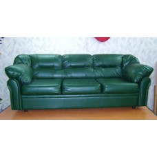 Офисный диван Нега из экокожи трехместный 200x90x90 см зеленый