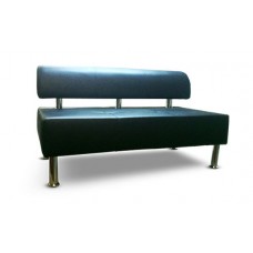 Офисный диван Стандарт двухместный 120x75x80 см черный