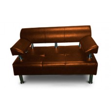 Офисный диван Стандарт плюсдвухместный 140x75x80 см цвет бронзовый
