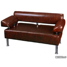 Офисный диван Стандарт плюсдвухместный 140x75x80 см коричневый