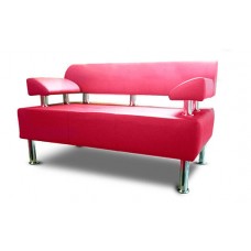 Офисный диван Стандарт плюсдвухместный 140x75x80 см розовый