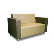 Офисный диван Вегас двухместный 140*75*85 см оливковый комбинированный