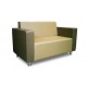 Офисный диван Вегас двухместный 140x75x85 см оливковый комбинированный