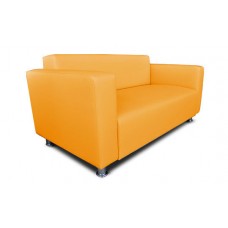 Офисный диван Вегас двухместный 140*75*85 см желтый