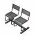 Секция перфорированная СП2.102 из 2-х стульев без подлокотников
