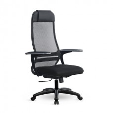 Кресло офисное Метта комплект 14 пятилучье хром с прямоугольным сечением лучей