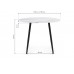 Деревянный стол Абилин 100х76 мрамор белый / черный матовый