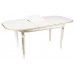 Деревянный стол Romeo 130(170)х85х75 молочный / патина золото