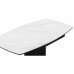 Керамический стол Фестер 160(205)х90х76 белый мрамор / черный