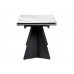 Керамический стол Ливи 140х80х78 белый мрамор / черный