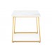 Керамический стол Селена 2 140х80х77 белый мрамор / золото