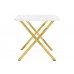 Керамический стол Селена 3 180х90х77 белый мрамор / золото