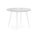 Стеклянный стол Абилин 100х76 ультра белое стекло / дуб вотан / белый матовый