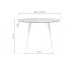 Стеклянный стол Абилин 100х76 ультра белое стекло / дуб вотан / белый матовый