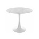 Стеклянный стол Tulip 90 super white glass